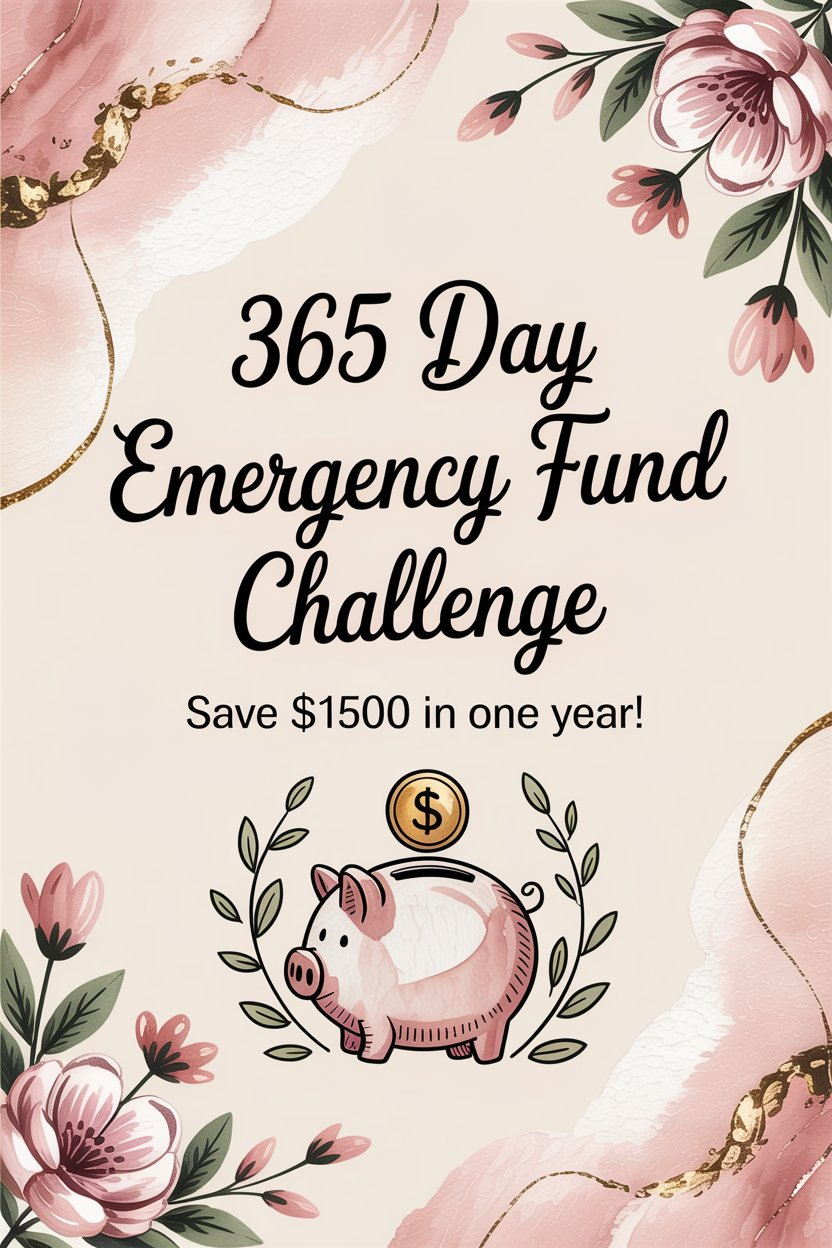 365-Day Emergency Fund Challenge: Save $1500 in One Year