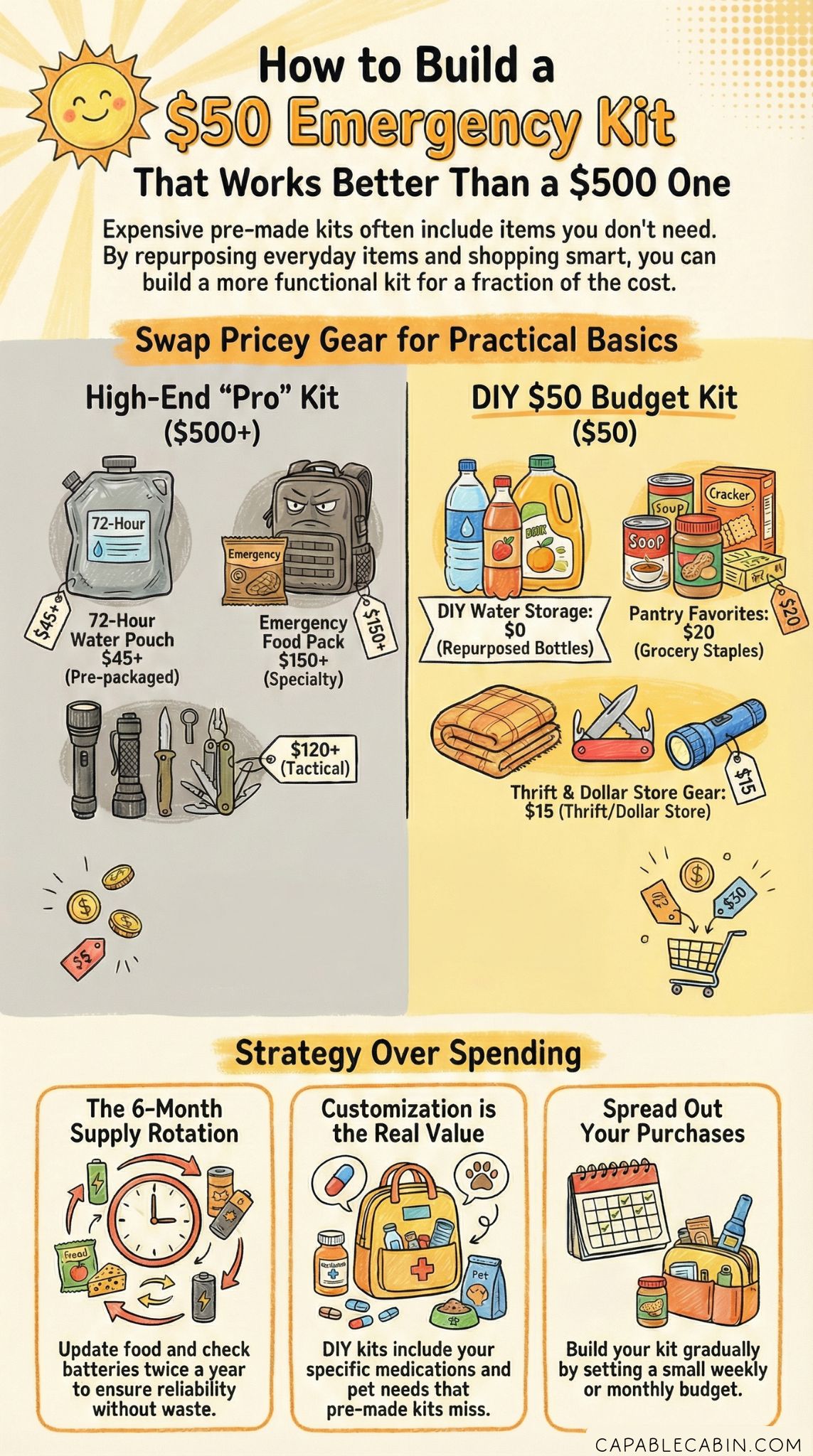 How to Build a $50 Emergency Kit That Works Better Than a $500 One