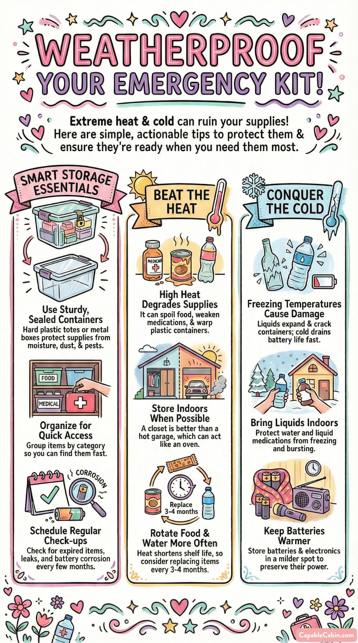 How to Store Emergency Supplies in Extreme Climates